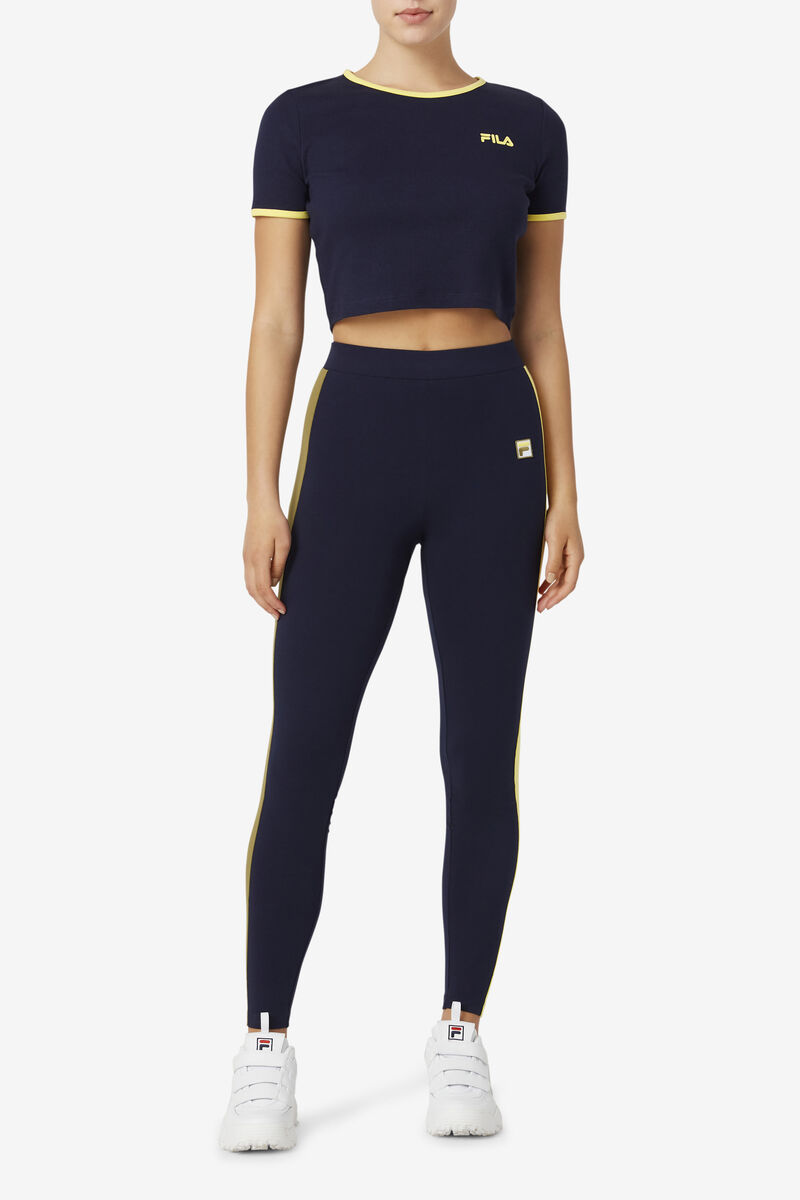 Fila Riviera Legging Leggings Dam Marinblå Olivgröna | rVioHYvRy8L