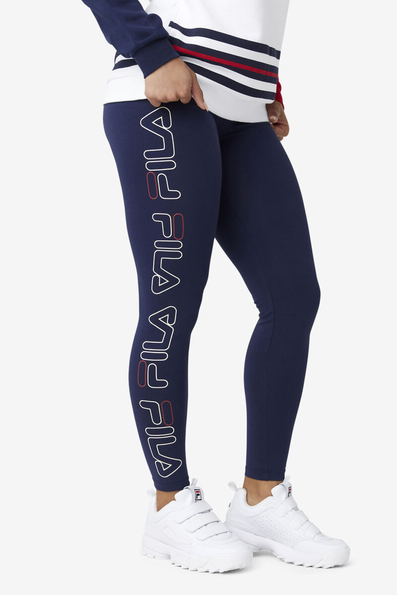Fila Romy Legging Leggings Dam Marinblå Röda | RLZPRWGAhcL