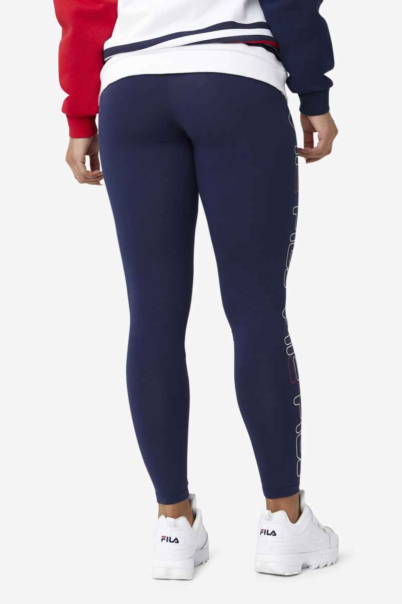 Fila Romy Legging Leggings Dam Marinblå Röda | RLZPRWGAhcL