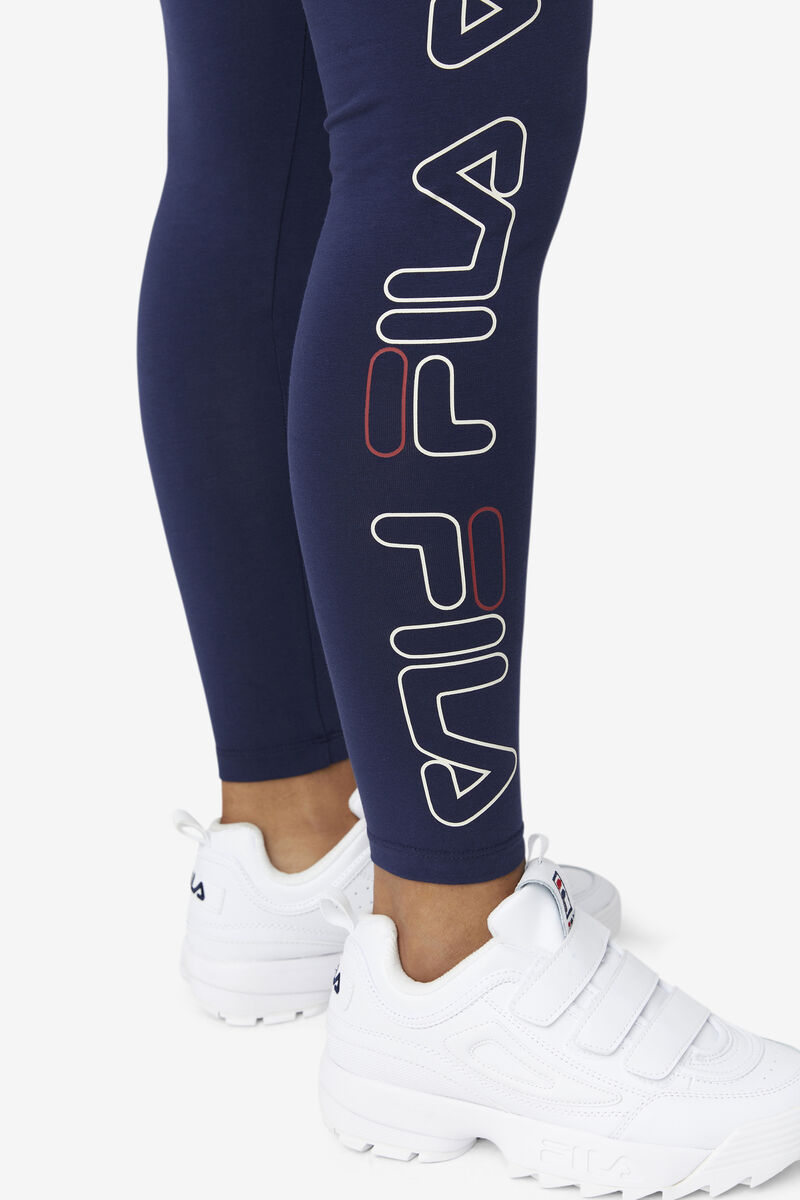 Fila Romy Legging Leggings Dam Marinblå Röda | RLZPRWGAhcL