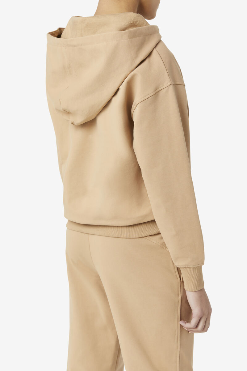 Fila Rosina Hoodie Hoodie Dam Vita Röda | 6UmzBHm82AY