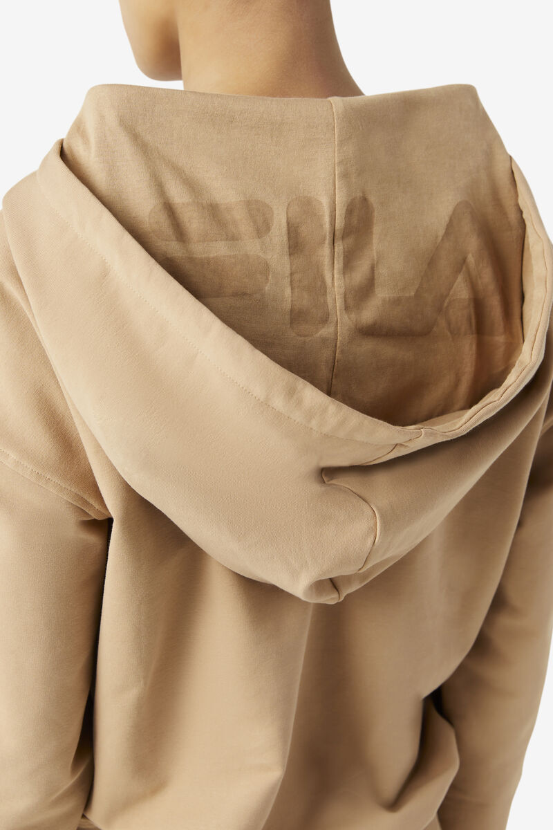 Fila Rosina Hoodie Hoodie Dam Vita Röda | 6UmzBHm82AY