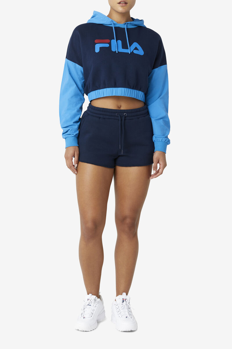 Fila Saachi Hoodie Hoodie Dam Blå Marinblå Röda | Py3e386OA6C