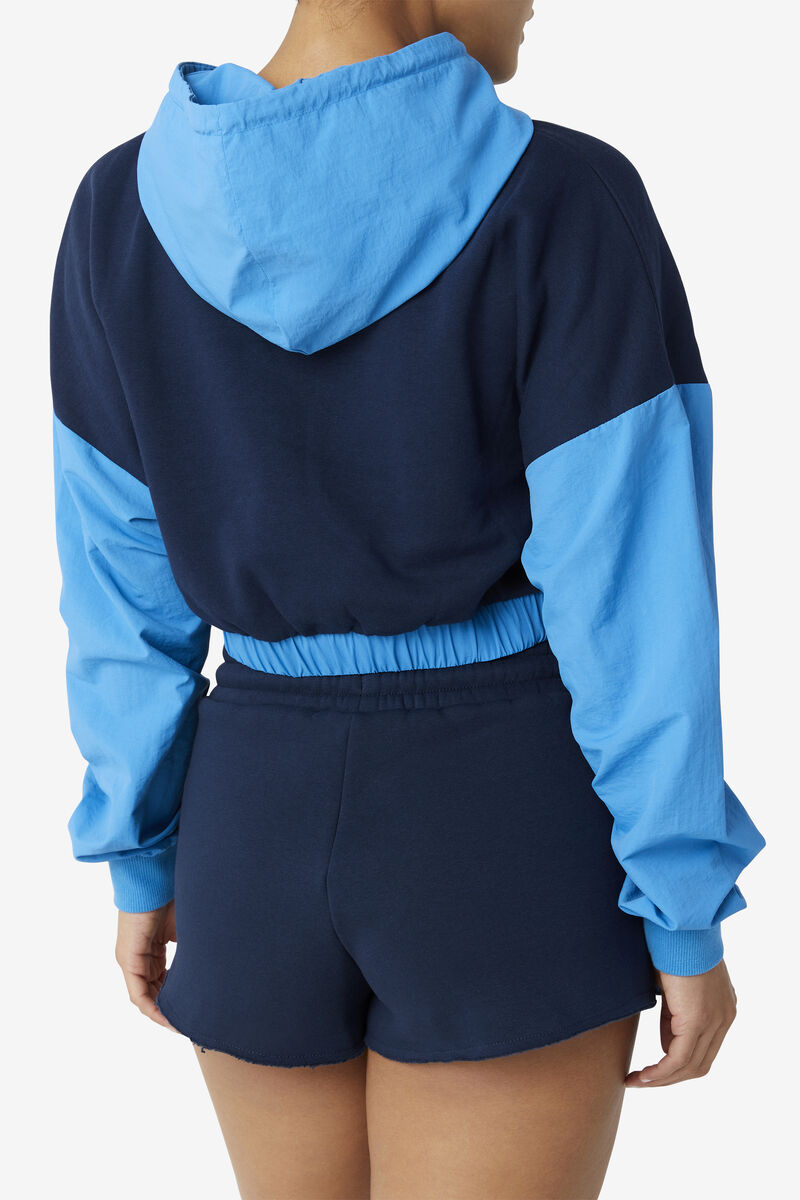 Fila Saachi Hoodie Hoodie Dam Blå Marinblå Röda | Py3e386OA6C