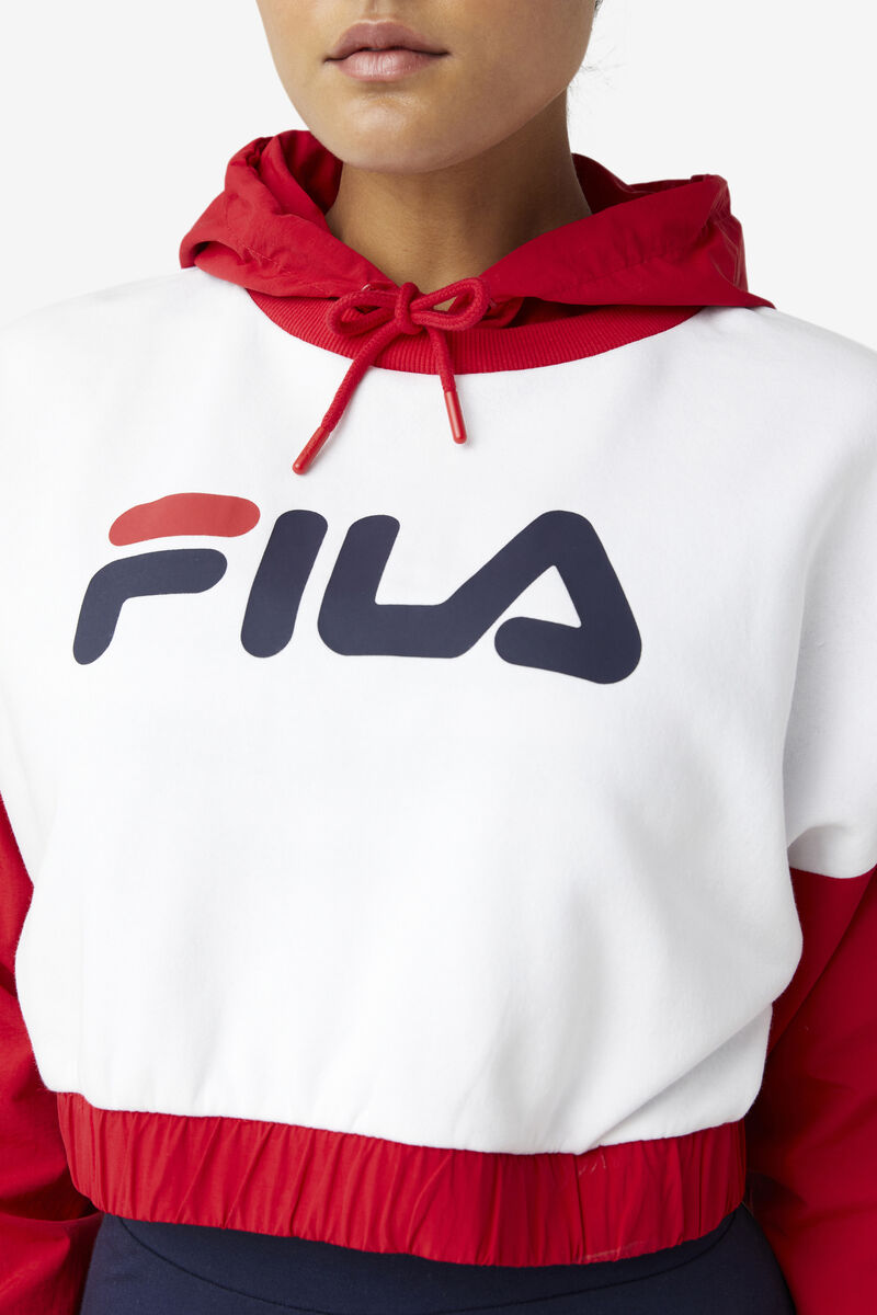 Fila Saachi Hoodie Hoodie Dam Röda Vita Marinblå | 3VgVo8zNK4o