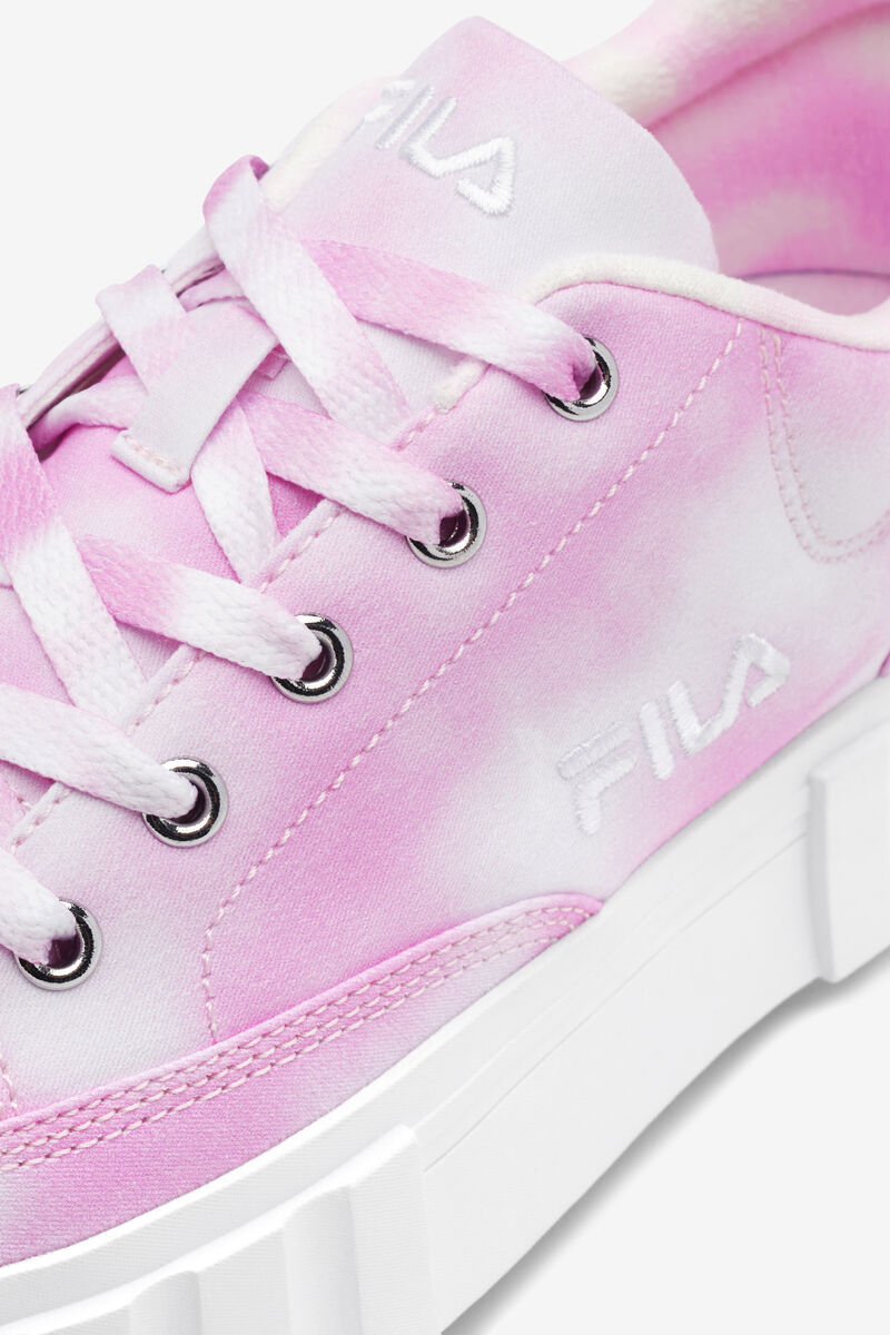 Fila Sandblast Low Mottled Tie Dye Sneakers Dam Lavendel Vita Vita | 1u56WETTLs5