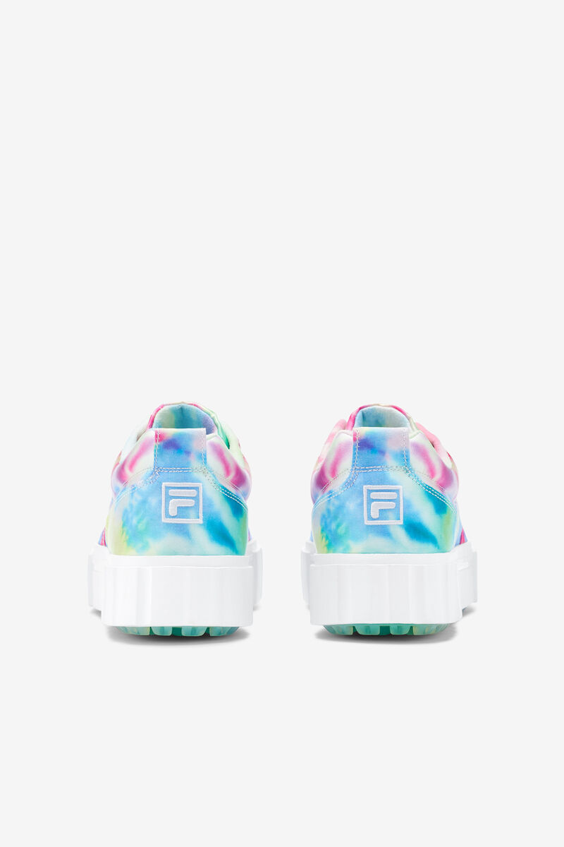 Fila Sandblast Low Mottled Tie Dye Sneakers Dam Gröna Blå Vita | LBiZLjTGj3x