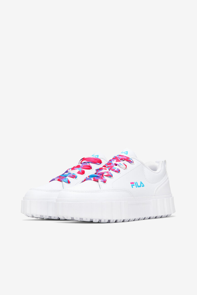 Fila Sandblast Low Satin Spets Sneakers Dam Vita Blå Metal Silver | orcYgVXS3zA