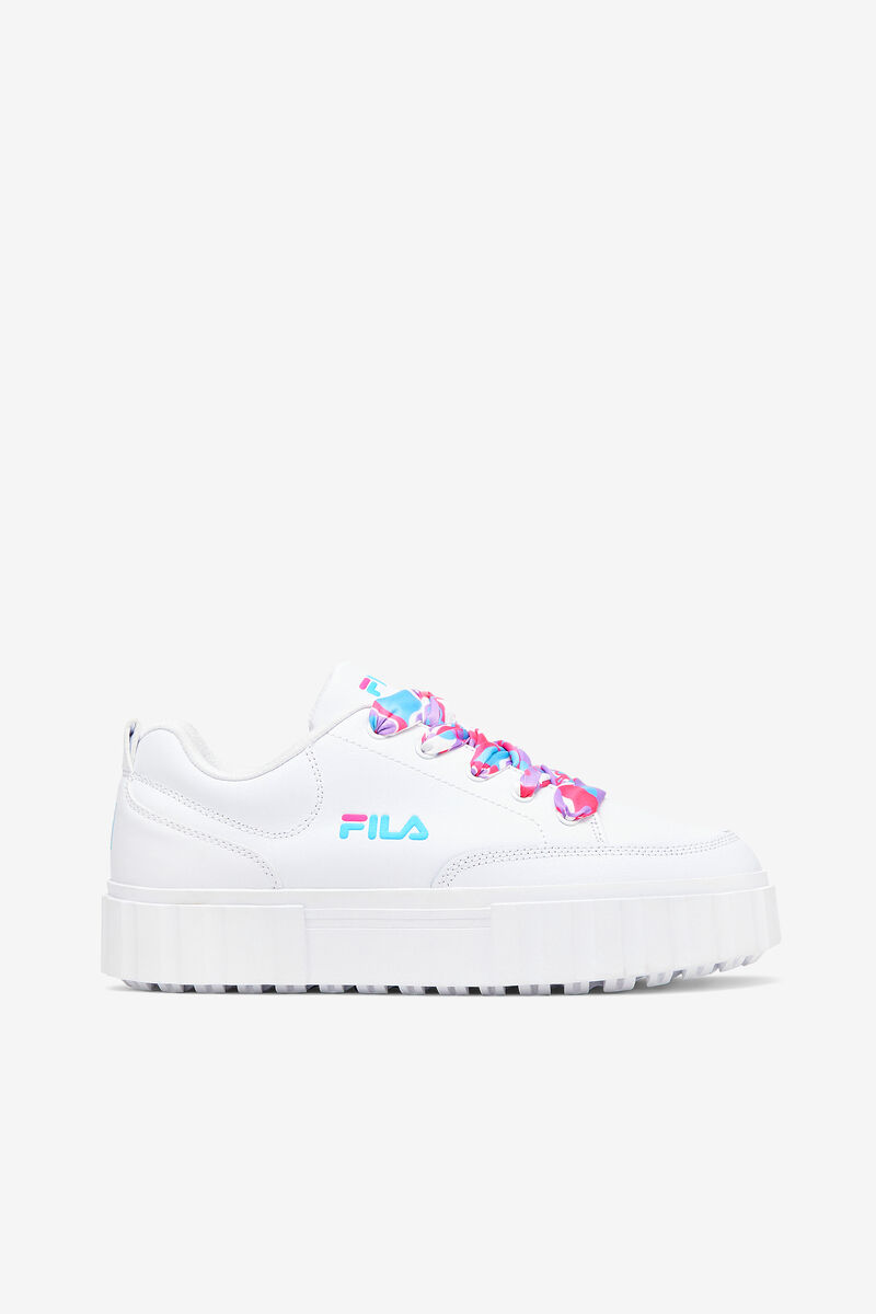 Fila Sandblast Low Satin Spets Sneakers Dam Vita Blå Metal Silver | orcYgVXS3zA