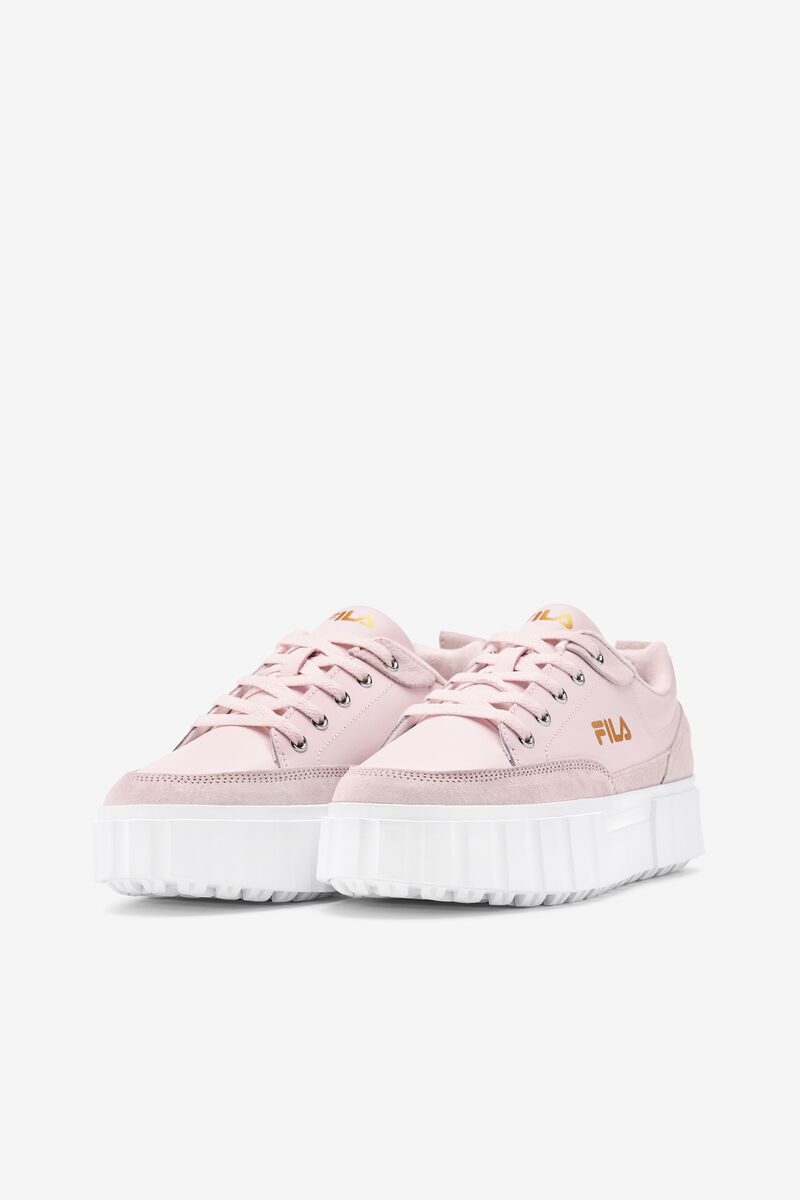Fila Sandblast Low Sneakers Dam Rosa Vita Metal Guld | h5WonaPEnVg