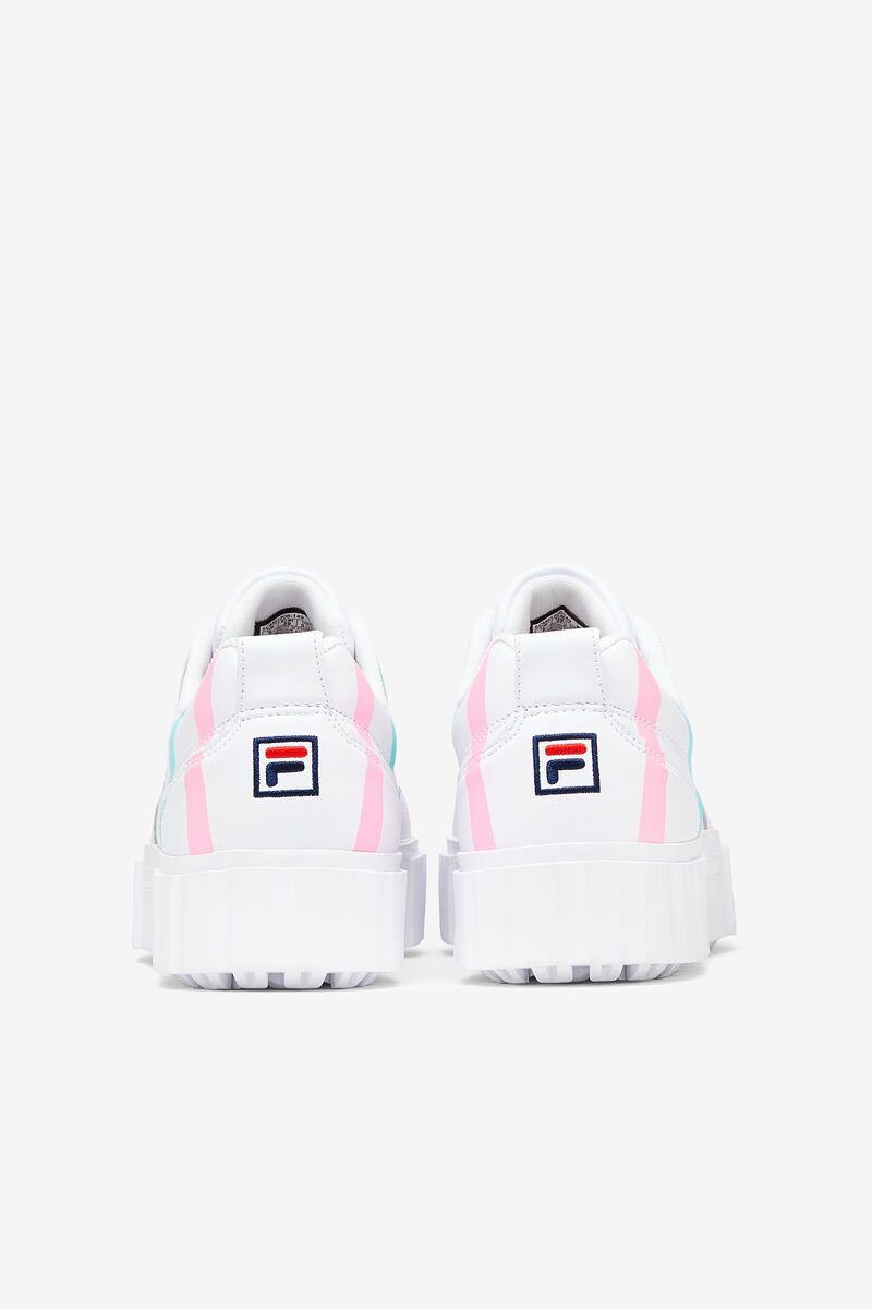 Fila Sandblast Low Stripe Sneakers Dam Vita Blå | nFExJf8BuDh