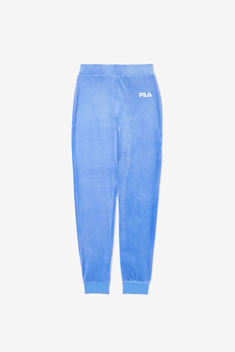 Fila Sara Velour Jogger Byxor Dam Blå Vita | NUgl97vjqUk