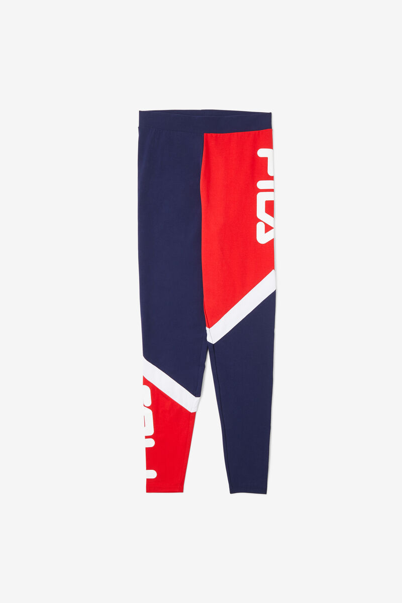 Fila Sia High Rise Legging Leggings Dam Marinblå Röda Vita | YKf5zVebSPg