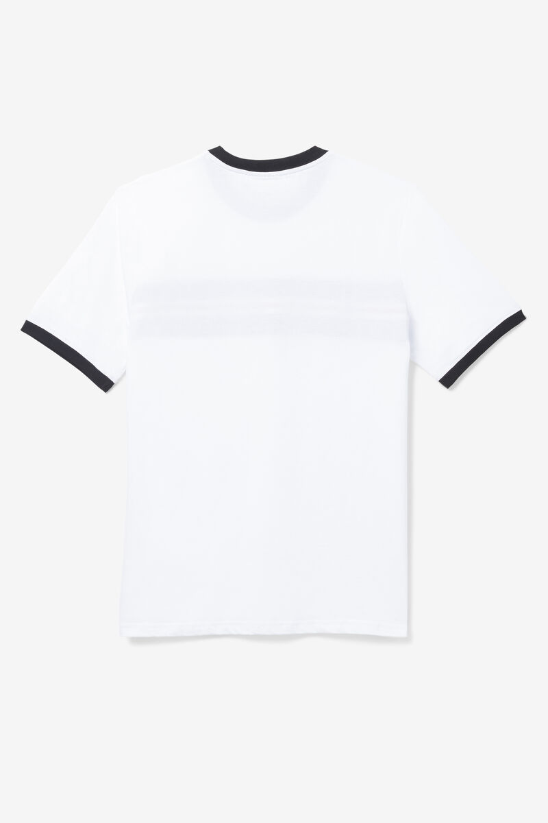 Fila Silver T-shirt Herr Vita Svarta Röda | 3RzQi4byIBr