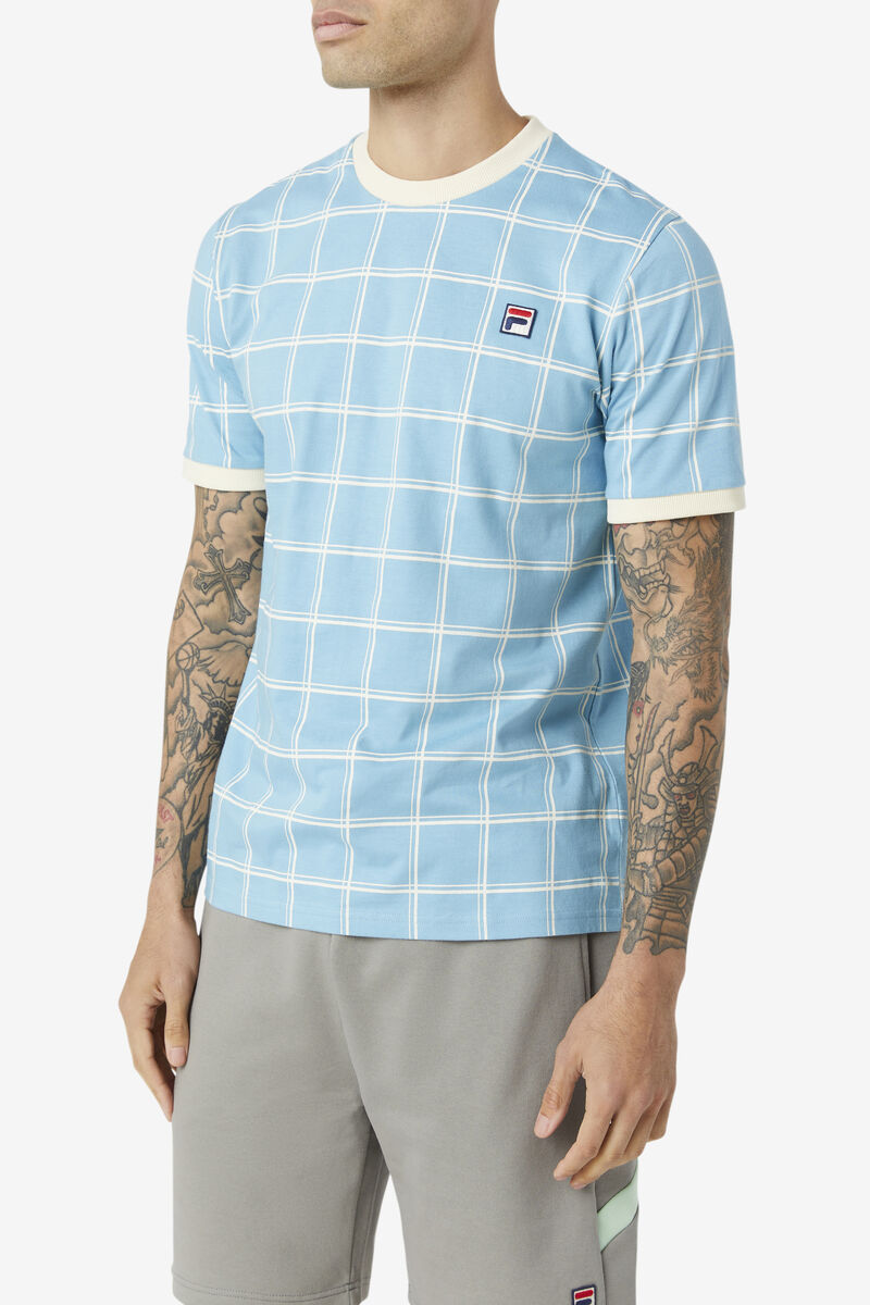 Fila Slate Ringer T-shirt Herr Blå | rvb2d3nInXq