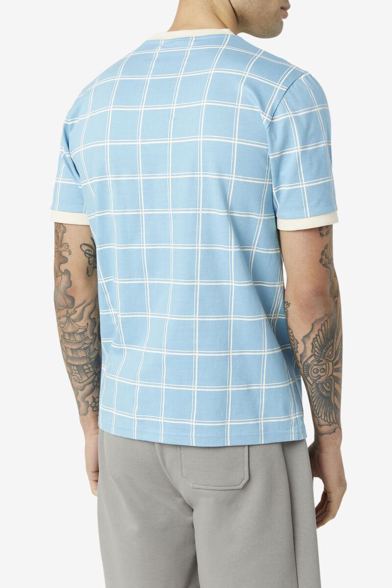 Fila Slate Ringer T-shirt Herr Blå | rvb2d3nInXq