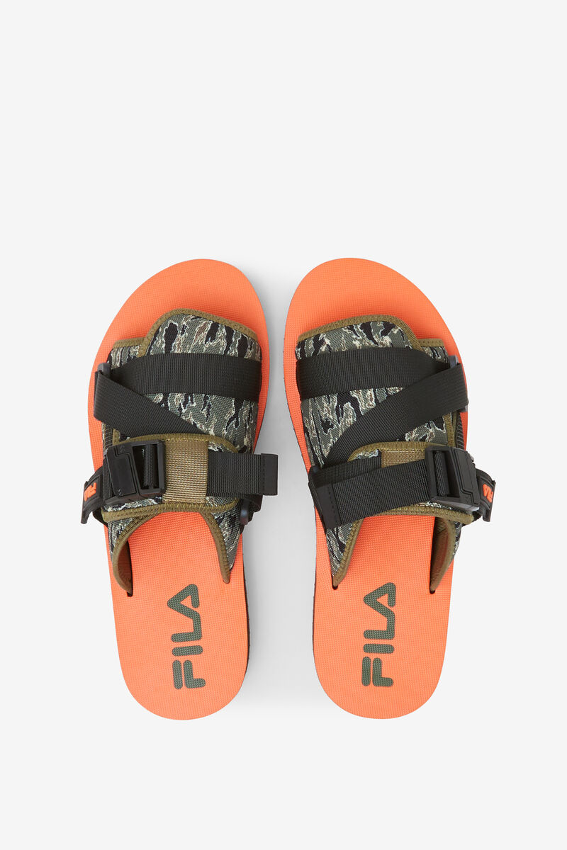 Fila Sol-slide V2 Camo Badtofflor Herr Svarta Olivgröna | 7pf4hEViMPG