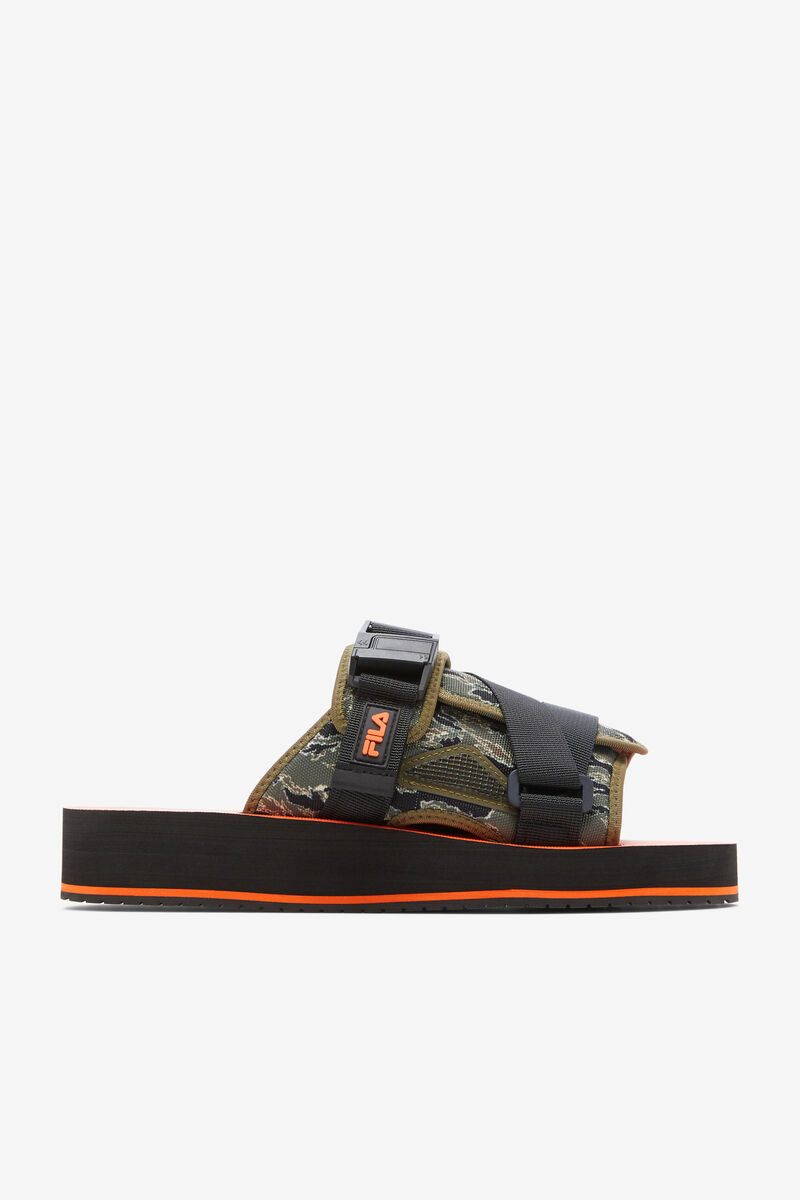 Fila Sol-slide V2 Camo Badtofflor Herr Svarta Olivgröna | 7pf4hEViMPG