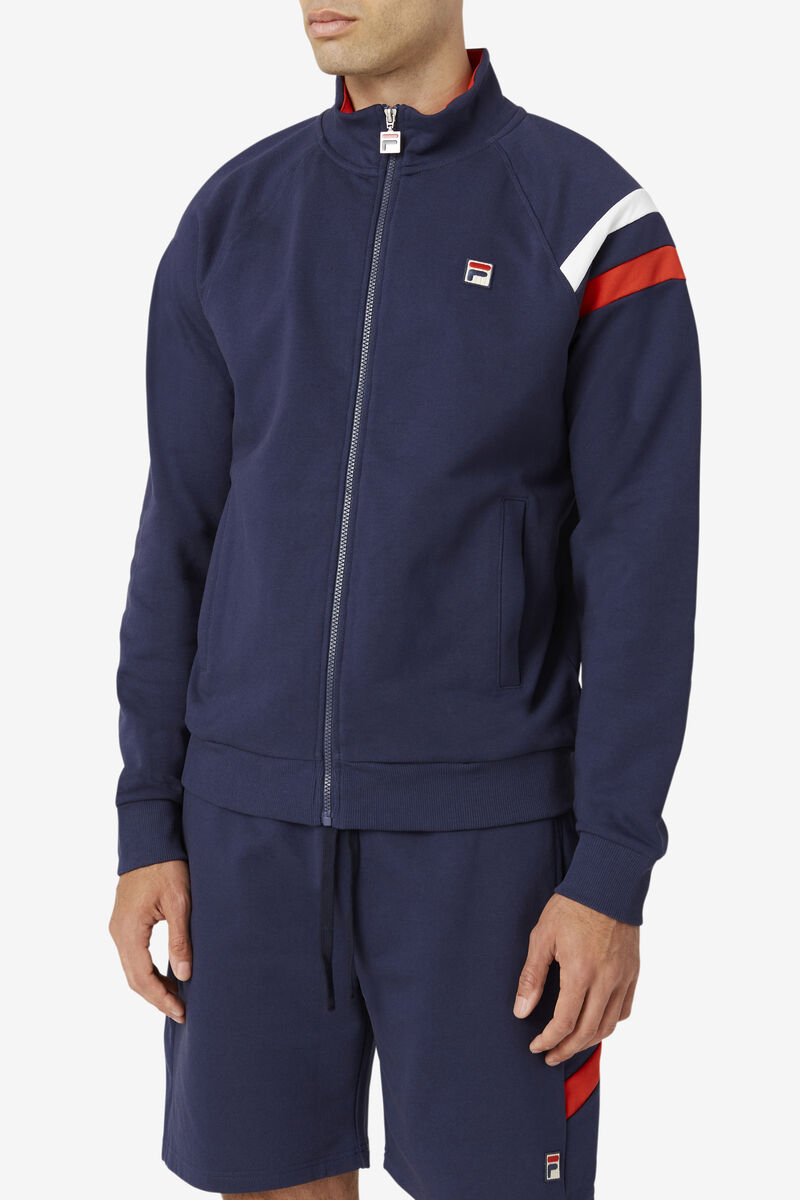 Fila Stance Track Jacket Träningsoverall Herr Marinblå | JWbLzVx5hVN