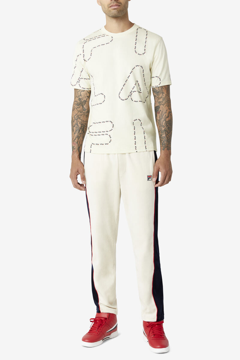 Fila Stevie T-shirt Herr Marinblå Röda | PbO3EqzmakU