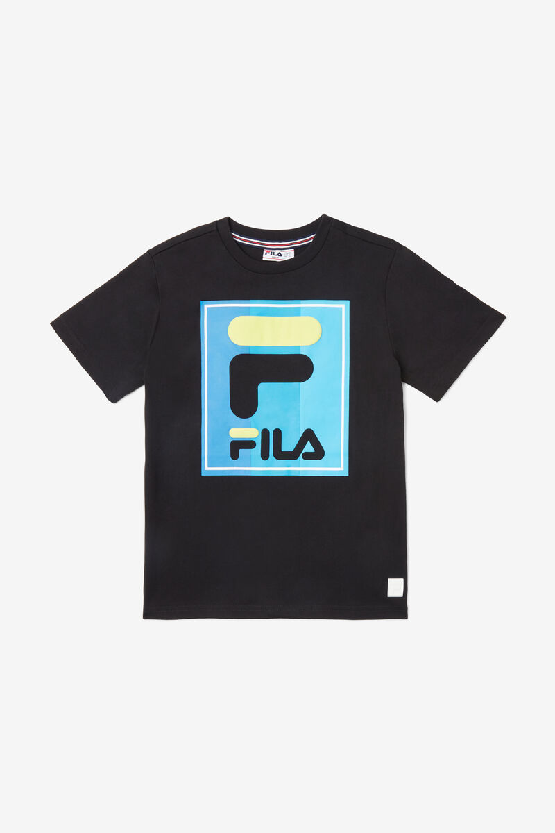 Fila Tavares T-shirt Barn Svarta | YrEcEbwScBi