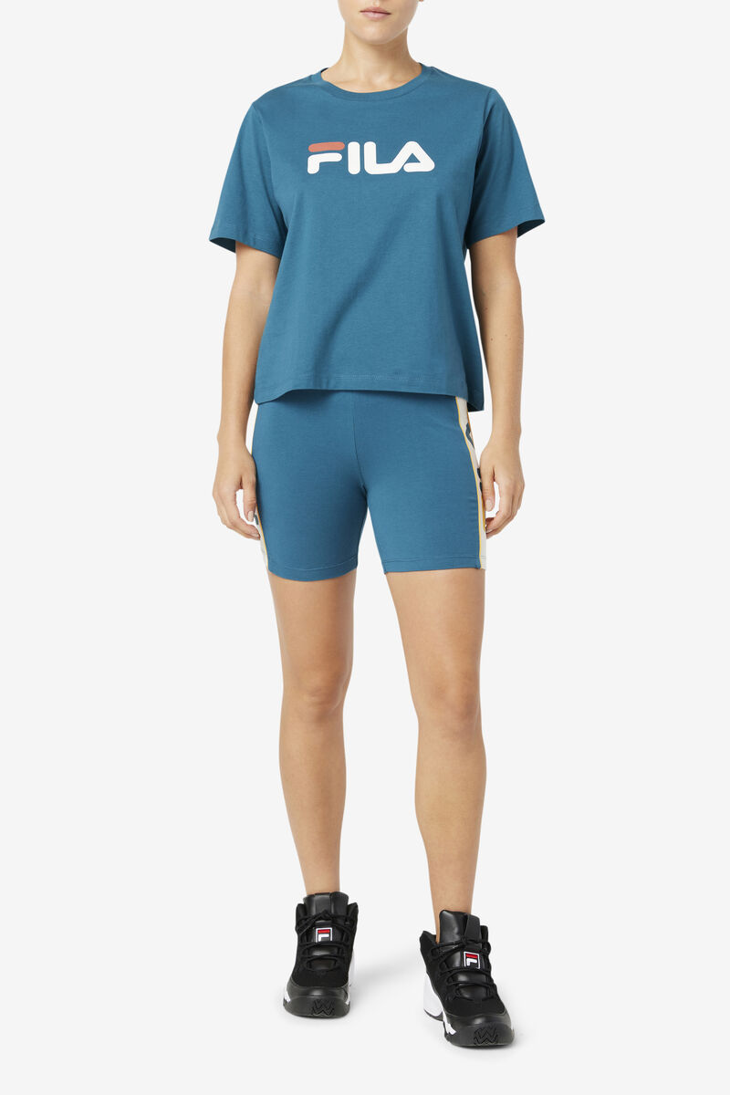 Fila Thea T-shirt Dam Blå Korall | 1bHzUucLRtZ