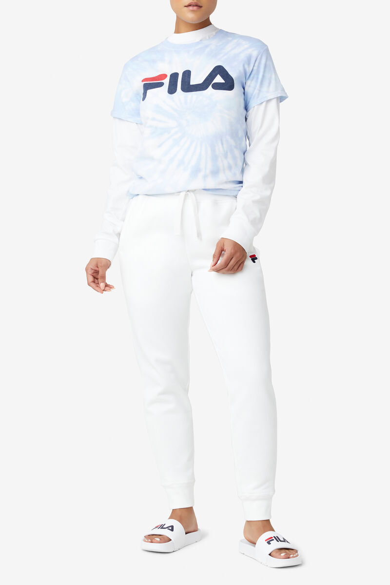 Fila Tie Dye Logo T-shirt Dam Ljusblå | GxBnV5dPS8Y