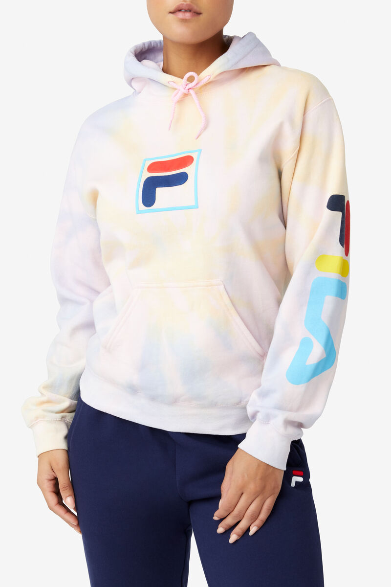 Fila Tie Dye Puff Hoodie Hoodie Dam Olika Färger | byEIwNBsof4