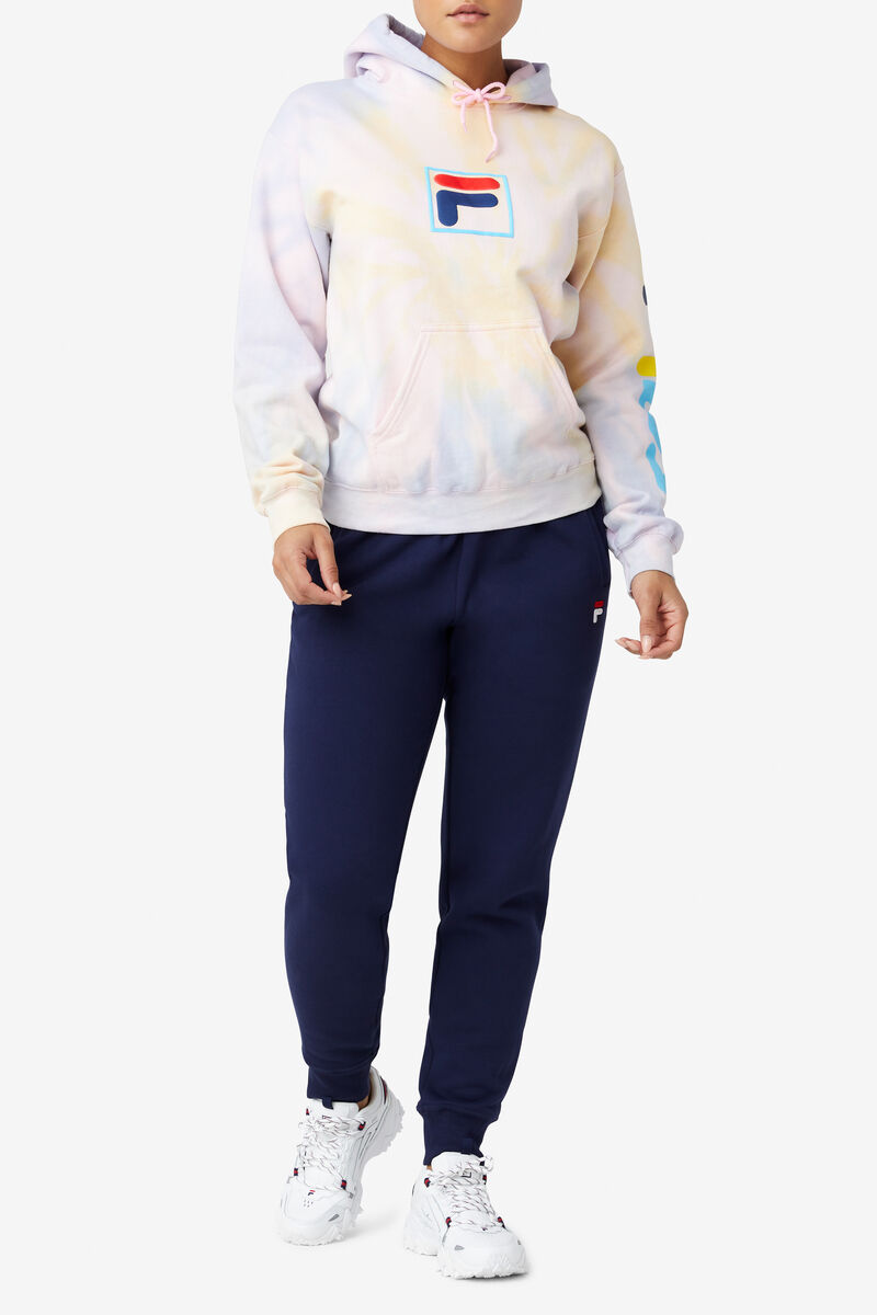Fila Tie Dye Puff Hoodie Hoodie Dam Olika Färger | byEIwNBsof4