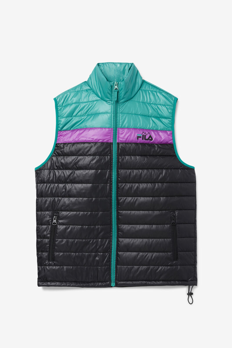 Fila Tri Vest Jacka Herr Svarta Gröna Lila | 7A5jgDkyYGo