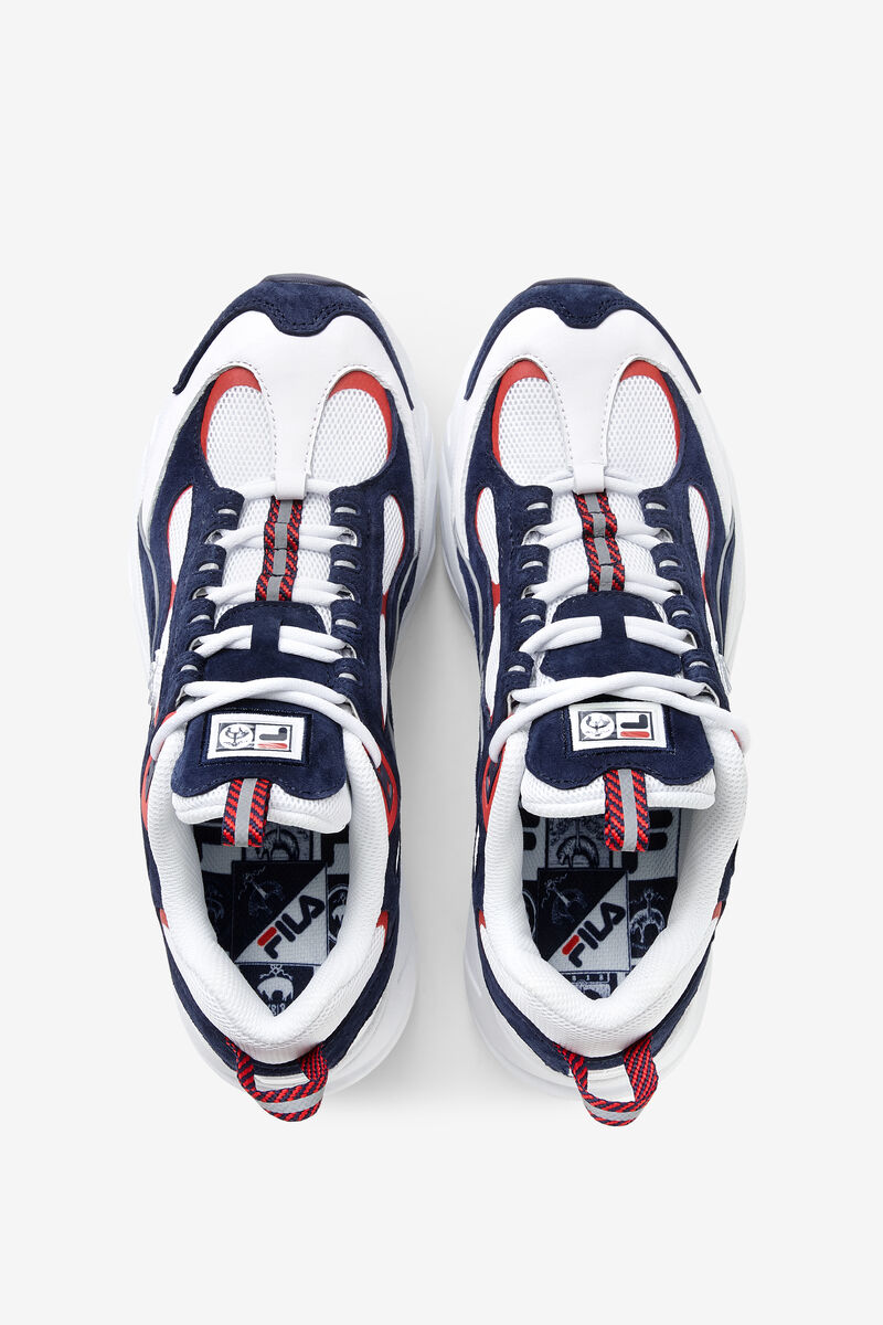 Fila Trigate X Brooks Brothers Sneakers Dam Vita Marinblå Röda | 9t5SQ94VlD2