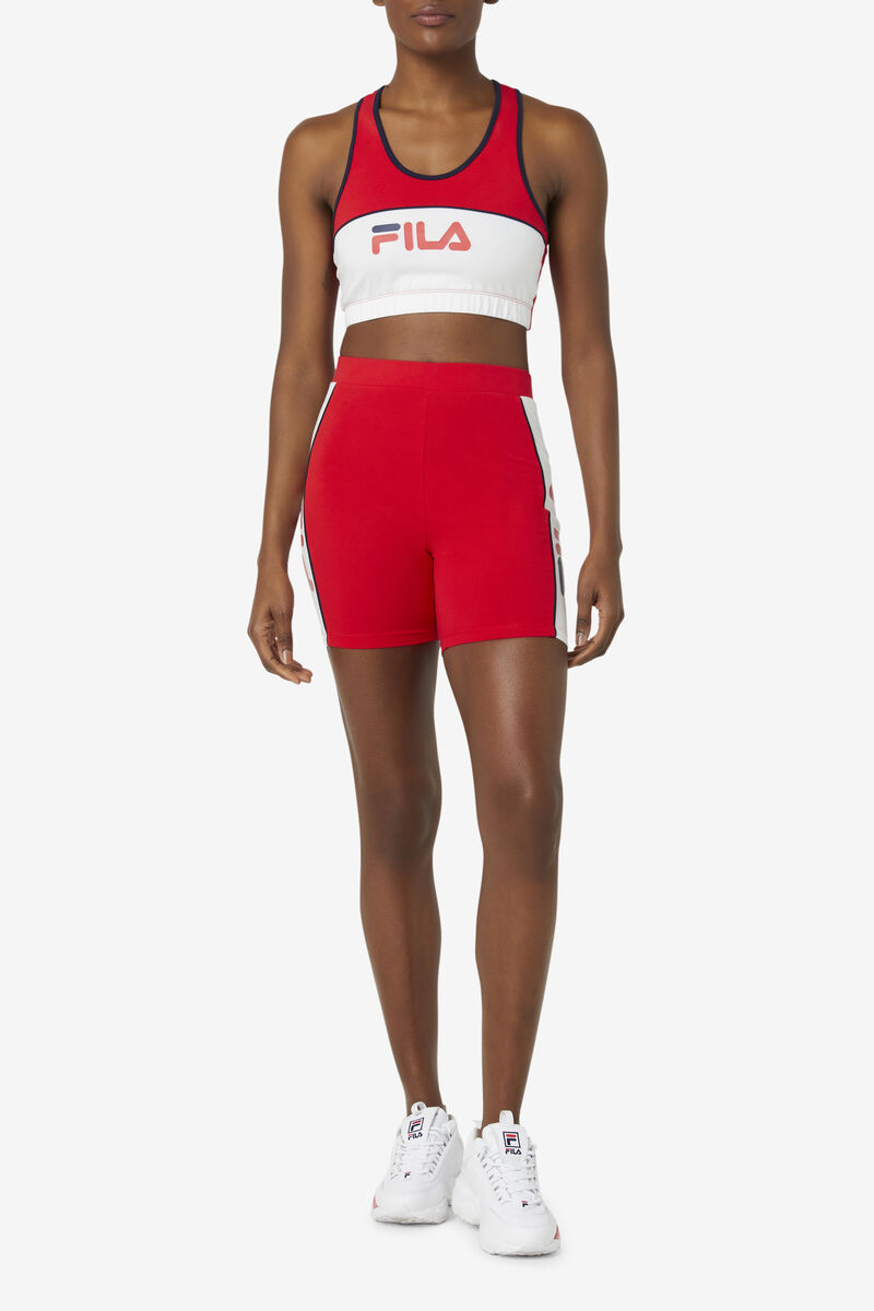 Fila Trina Bike Kort Leggings Dam Röda Vita Marinblå | 5bHbDJ2gLxi