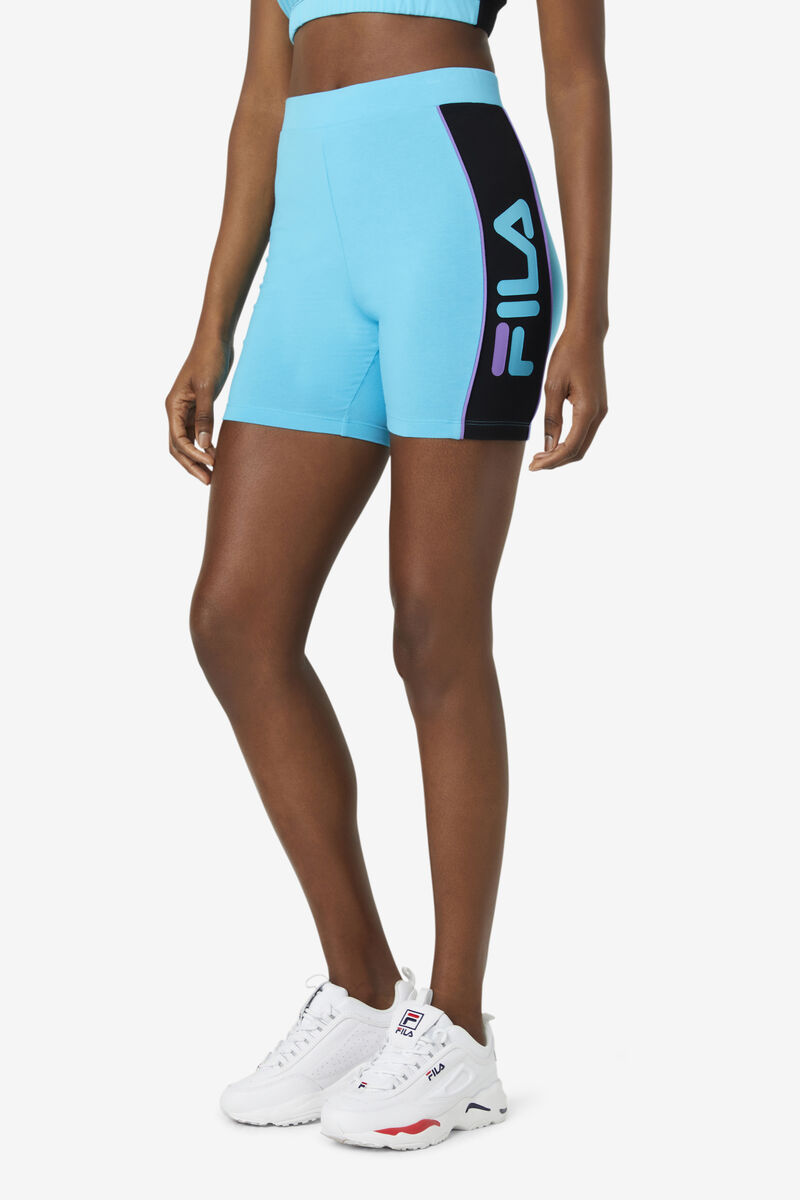 Fila Trina Bike Kort Leggings Dam Svarta Blå Lila | lNZXjDLLgoc