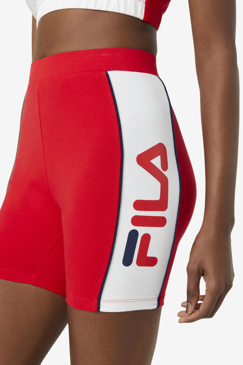 Fila Trina Bike Kort Shorts Dam Röda Vita Marinblå | XppnizUohwf