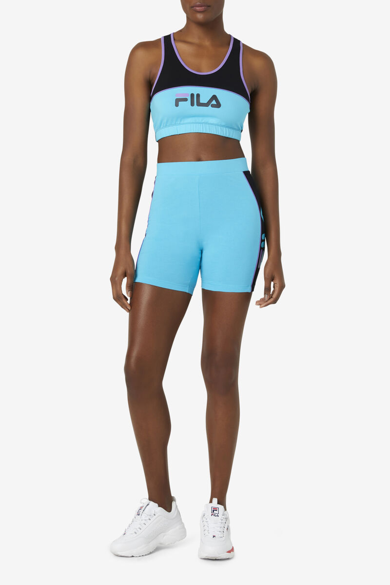Fila Trina Bike Kort Shorts Dam Svarta Blå Lila | dgYh48swBSR