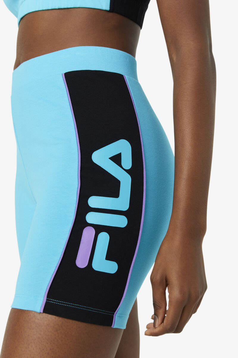 Fila Trina Bike Kort Shorts Dam Svarta Blå Lila | dgYh48swBSR