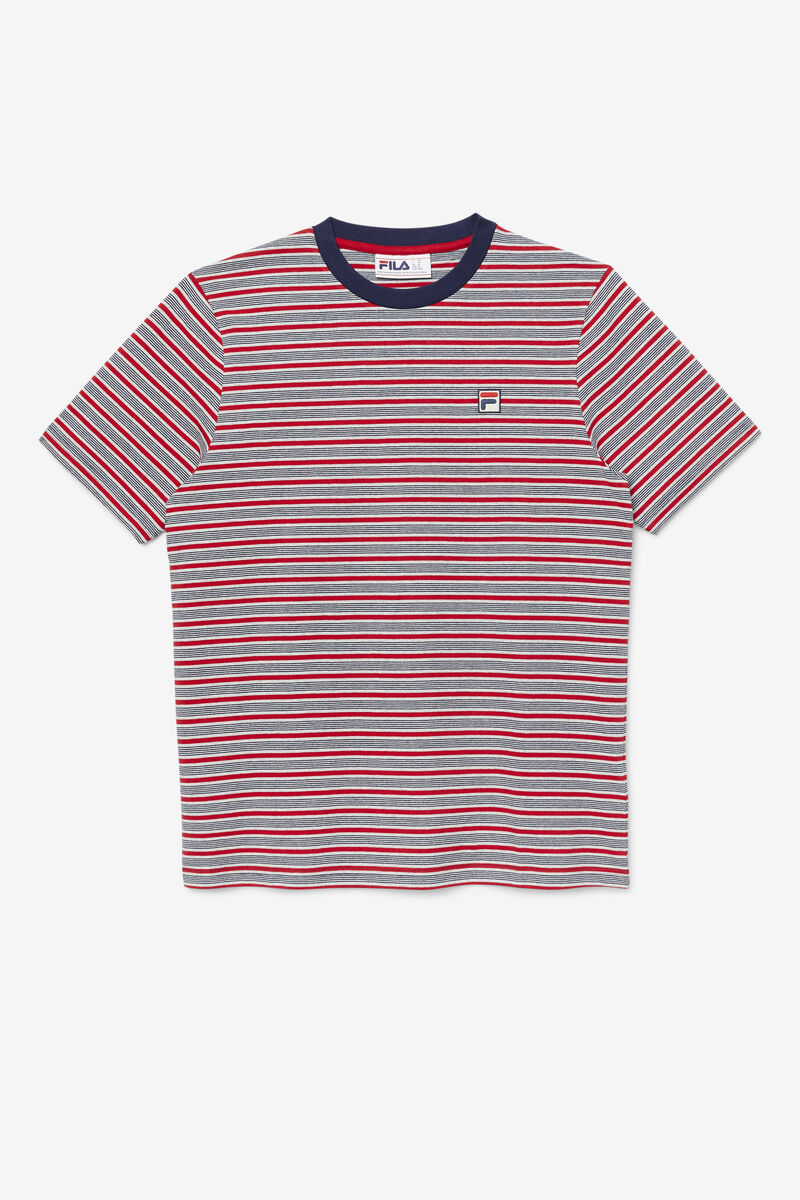 Fila Tux Striped T-shirt Herr Marinblå | V9sEacoMOmY