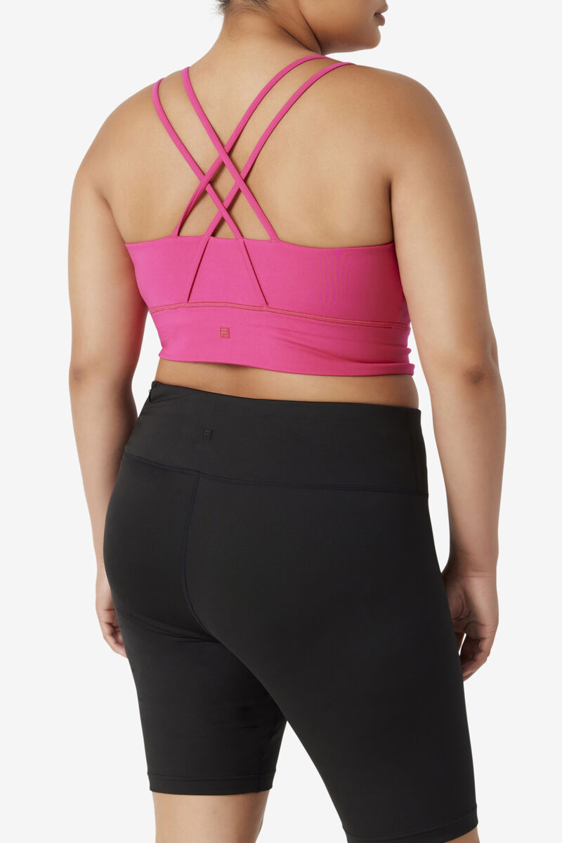 Fila Uplift Cross Back Bra Top Sport Bh Dam Ljusrosa | GKvHOlet9QD