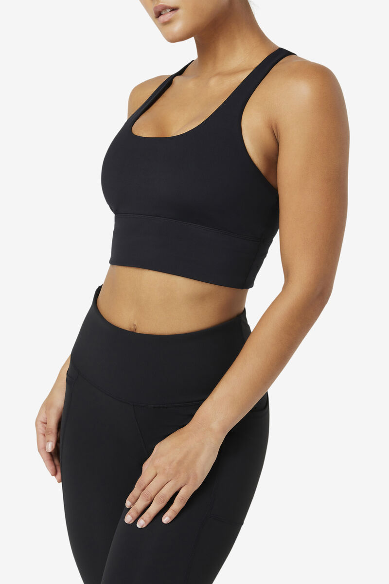 Fila Uplift Cross Back Bra Top Sport Bh Dam Svarta | NzkVSfAwEJD