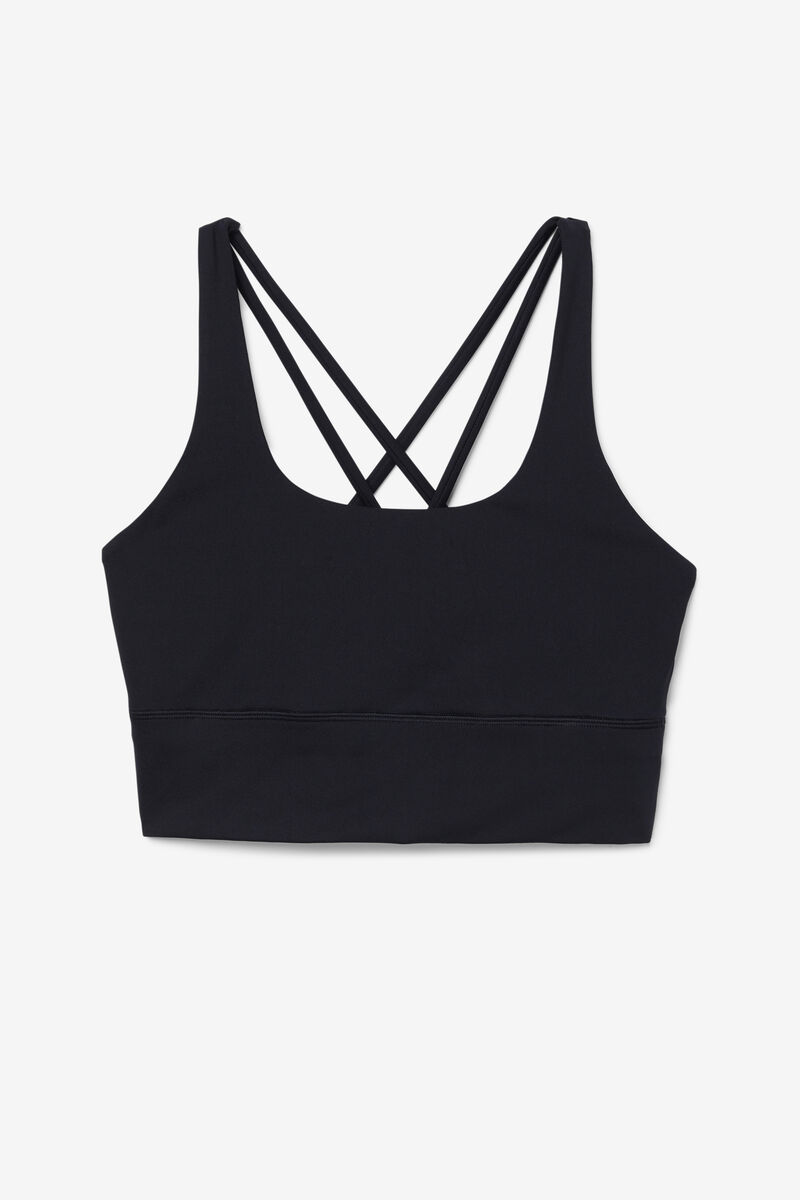 Fila Uplift Cross Back Bra Top Sport Bh Dam Svarta | NzkVSfAwEJD