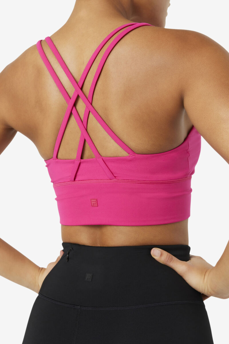 Fila Uplift Cross Back Bra Top Sport Bh Dam Ljusrosa | TWwrM5ls1Jy