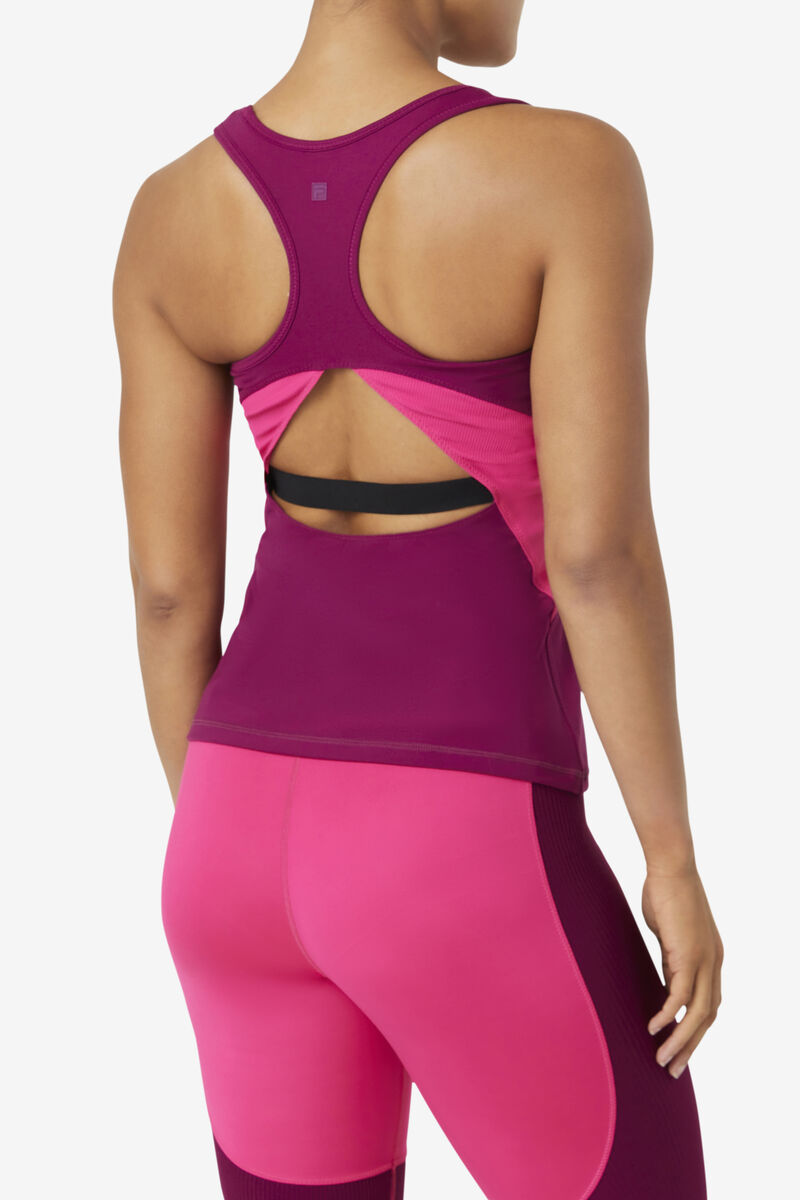 Fila Uplift Open Racerback Tank Top Sport Bh Dam Lila Ljusrosa | KMVY1R7Orp7