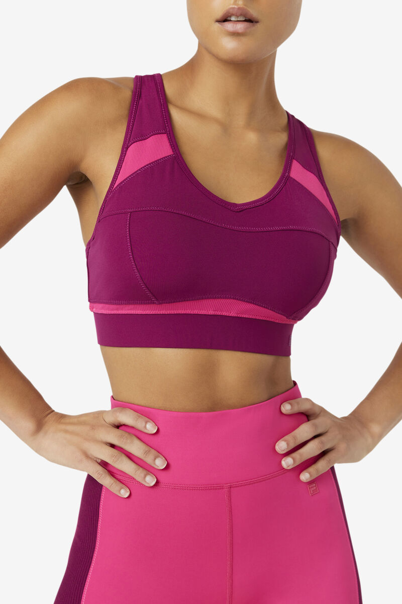 Fila Uplift Racerback Sports Bra Sport Bh Dam Lila Ljusrosa | Mv1mVdXxzX4
