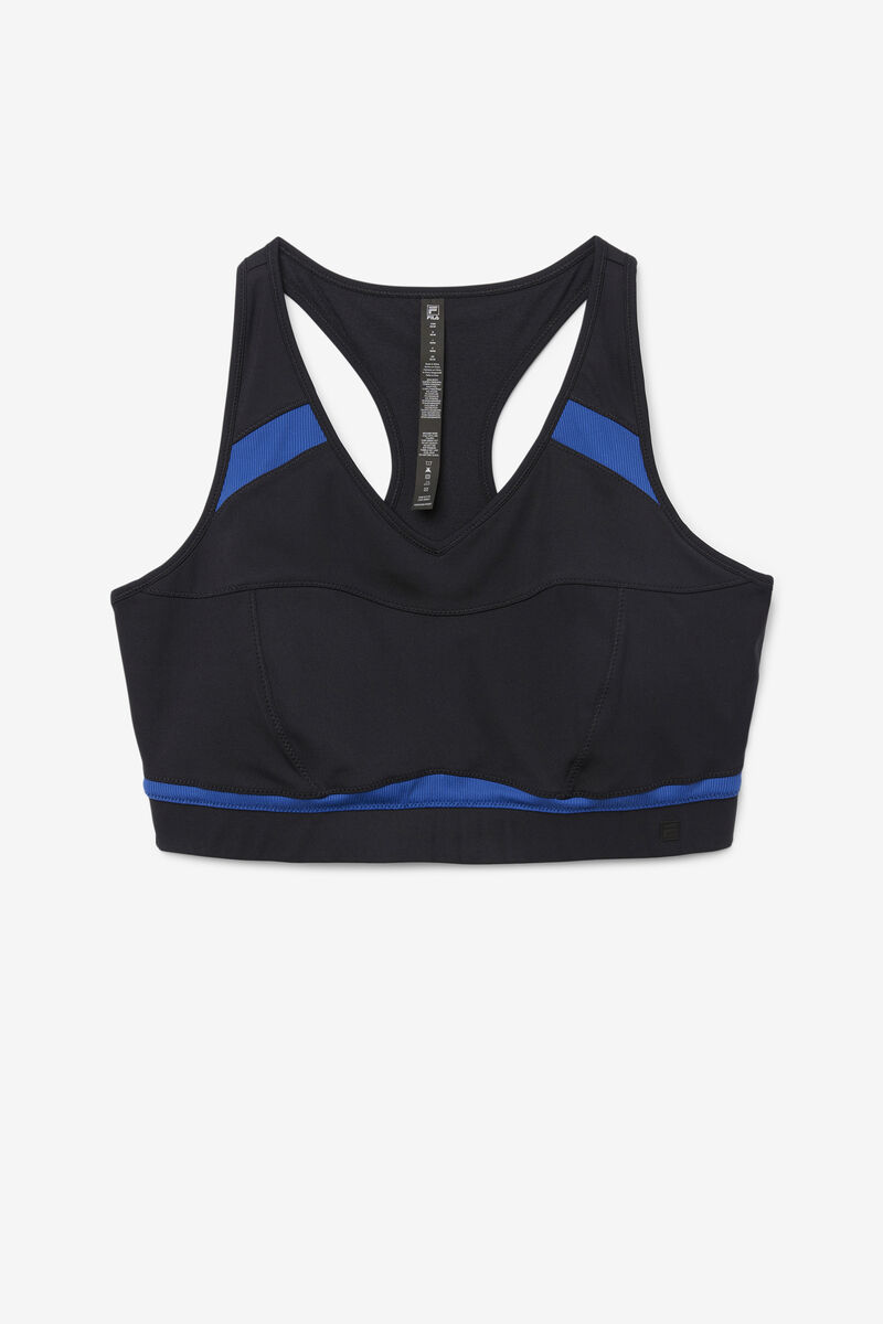 Fila Uplift Racerback Sports Bra Sport Bh Dam Svarta Marinblå | OVirqMbyA2p