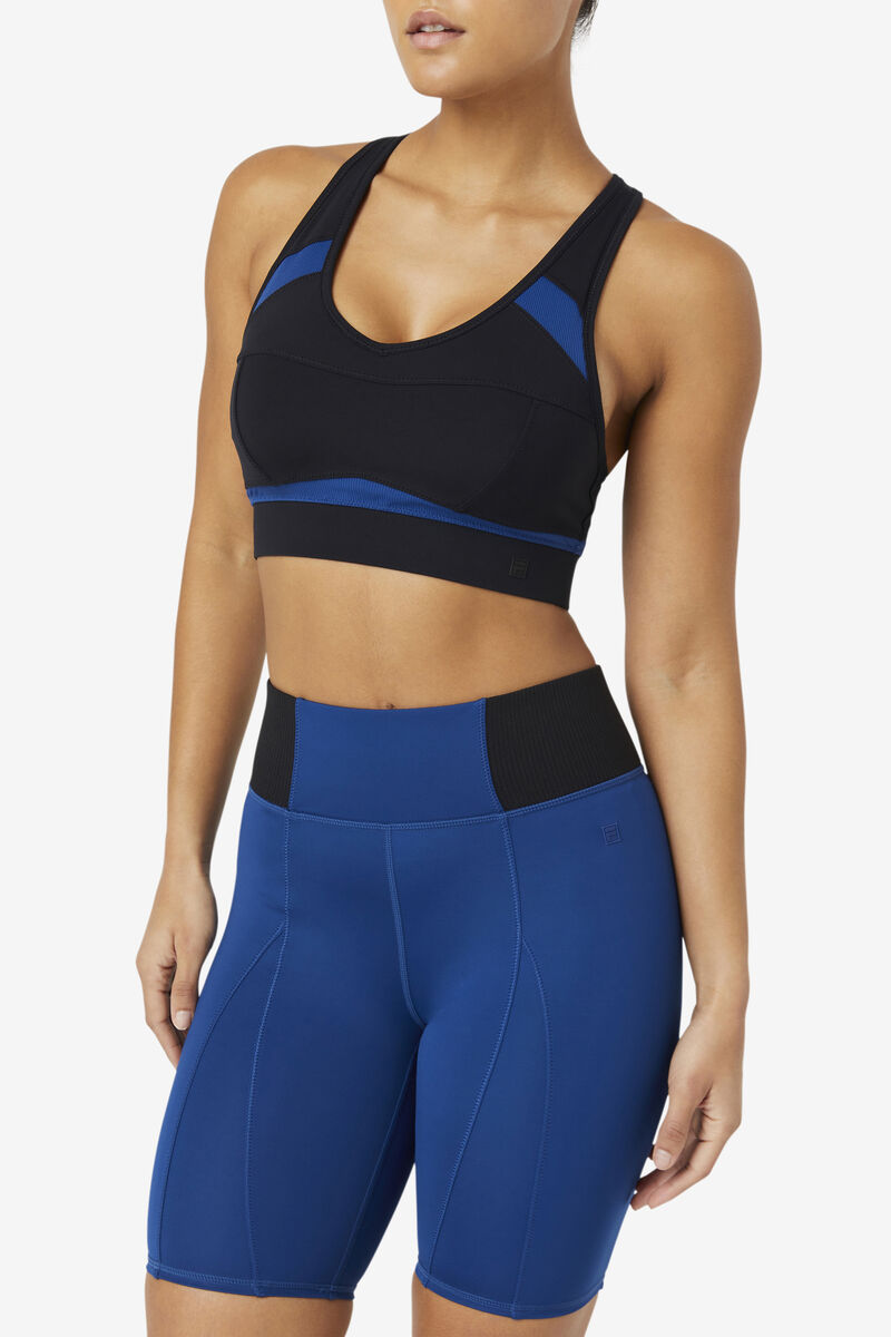 Fila Uplift Racerback Sports Bra Sport Bh Dam Svarta Marinblå | OvUexz6pWVh