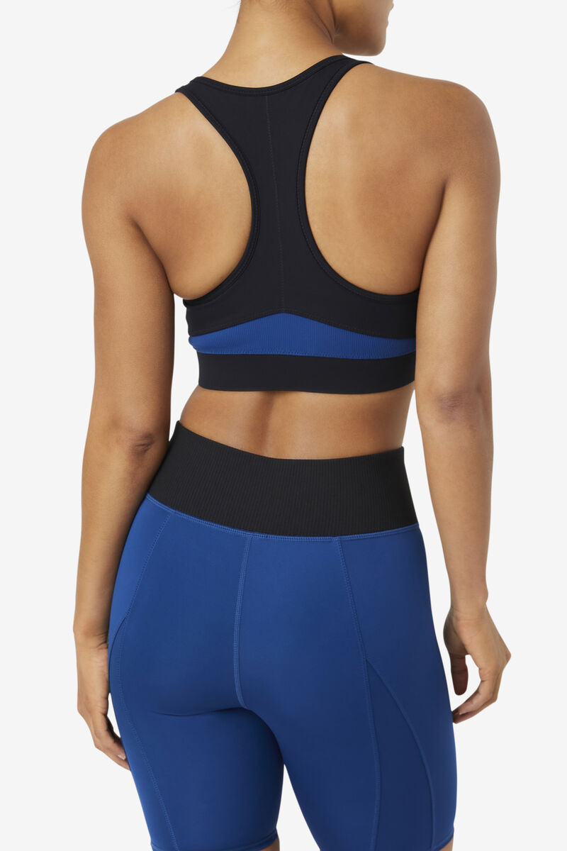 Fila Uplift Racerback Sports Bra Sport Bh Dam Svarta Marinblå | OvUexz6pWVh