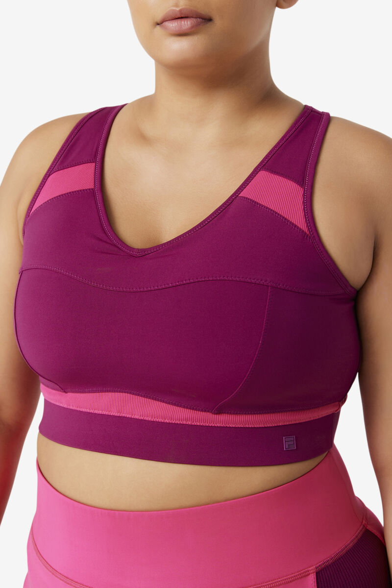 Fila Uplift Racerback Sports Bra Sport Bh Dam Lila Ljusrosa | lyiLpCGmP1H