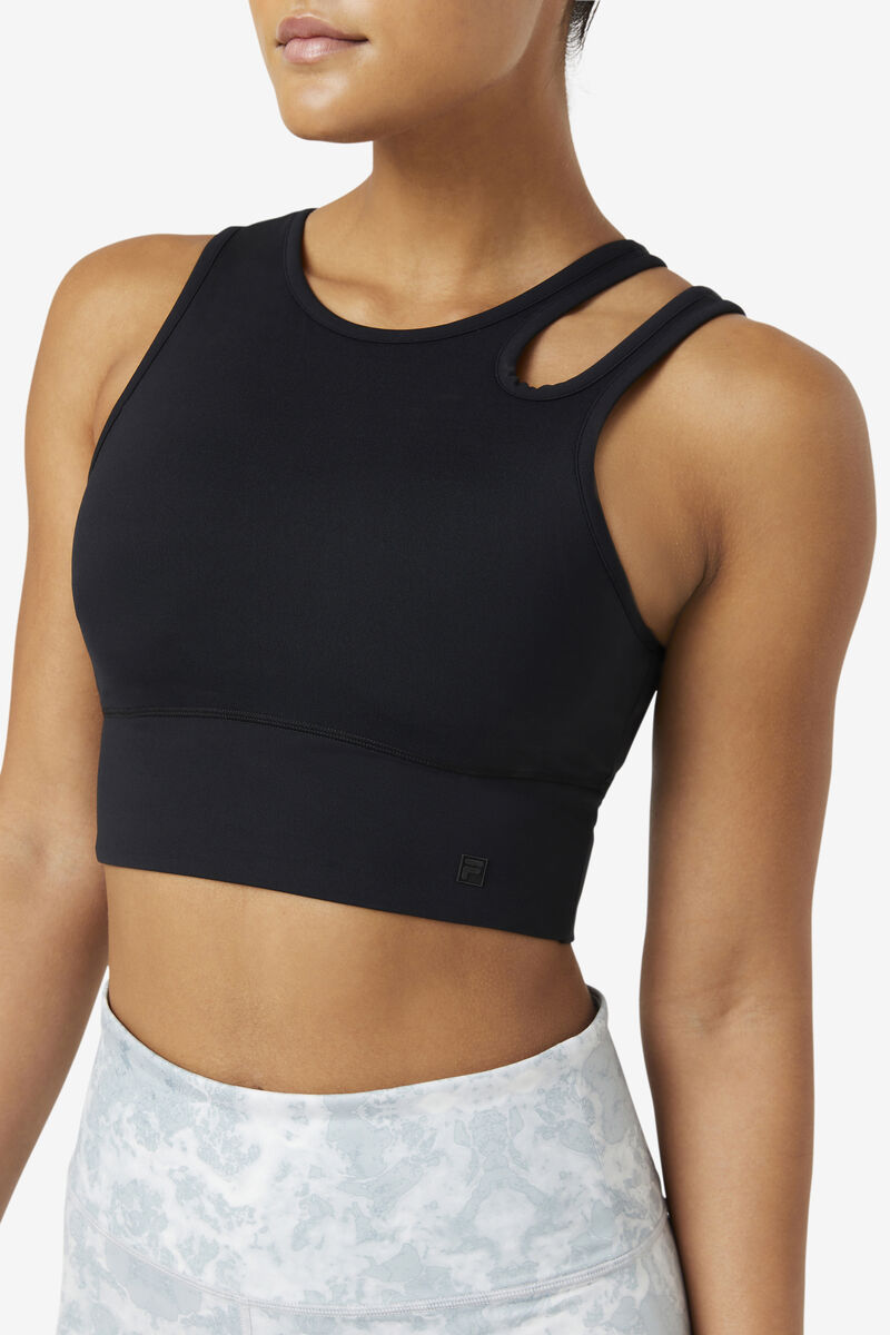 Fila Uplift Slice Crop Bra Top Sport Bh Dam Svarta | 9ppCztSZbYc