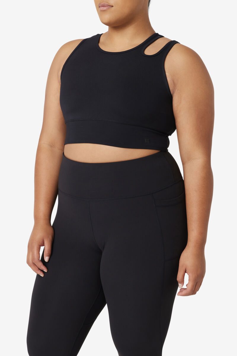 Fila Uplift Slice Crop Bra Top Sport Bh Dam Svarta | Xzppa7prax4