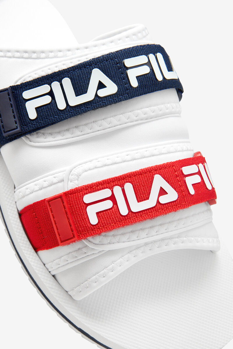 Fila Utility Silde Sandaler Herr Vita Marinblå Röda | WrSqfe9F1hn